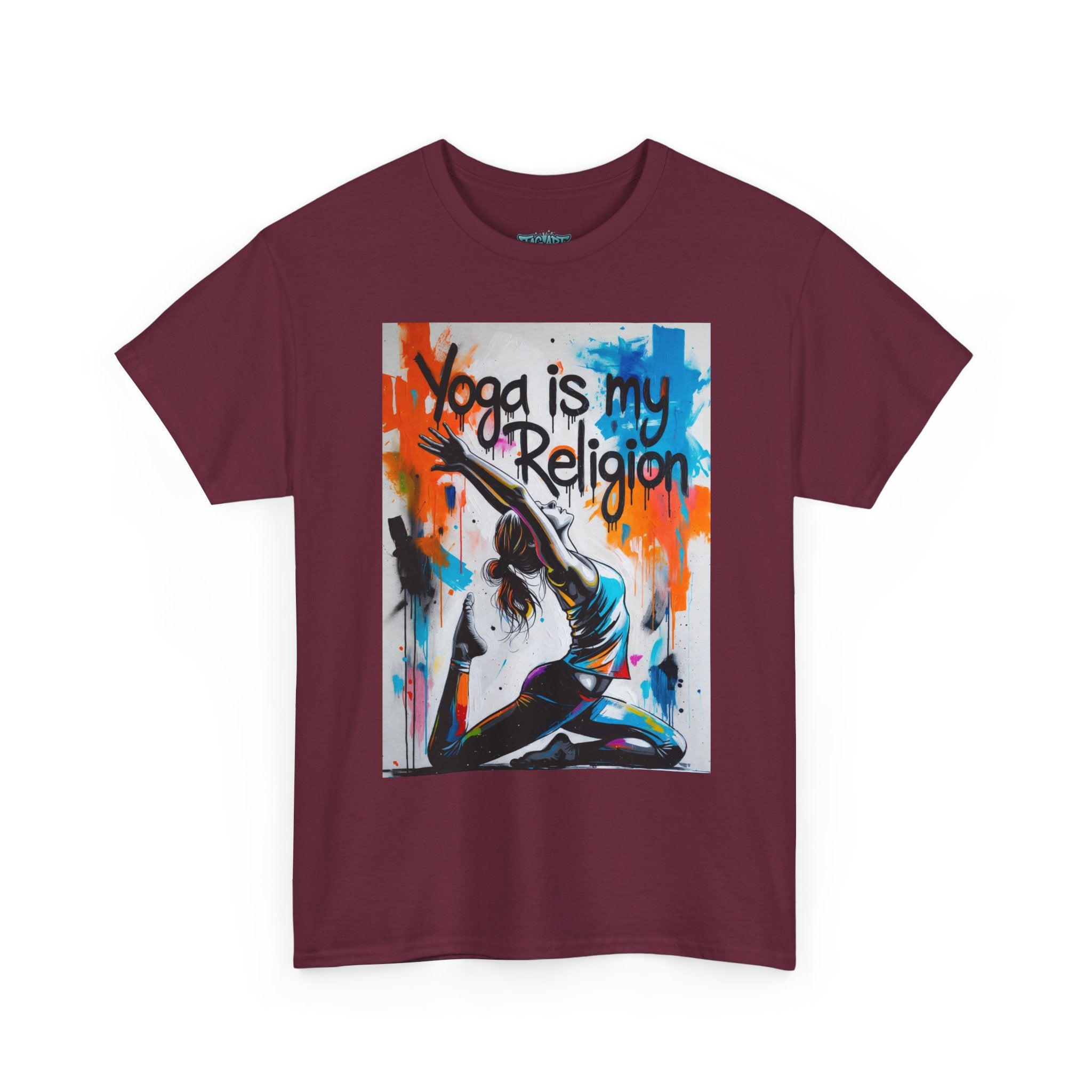 Yoga Is My Religion T-Shirt | Yoga Pose Graphic Tee, Meditation Apparel