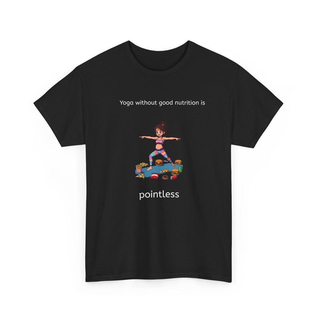 Yoga Girl Tee fastfood — Colorful Warrior II Pose Shirt for Women & Girls