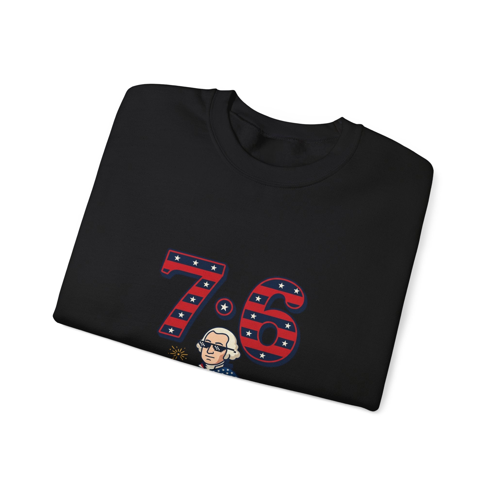 1776 Meme Nostalgia Crewneck Sweatshirt | patriotic vintage numbers