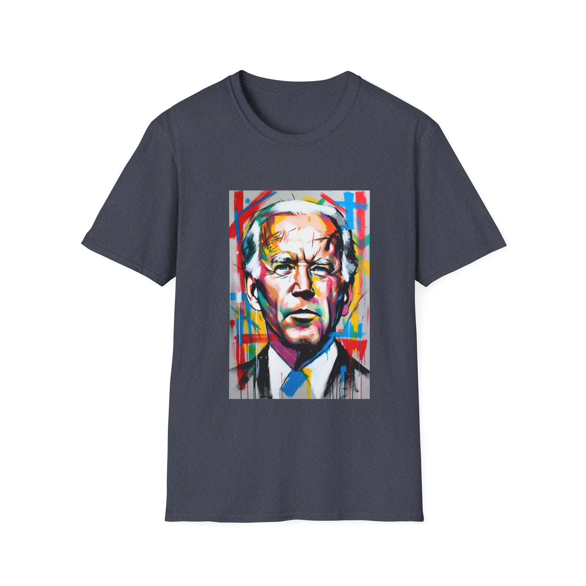Artsy Biden Portrait T‑Shirt — Colorful Pop Art President Tee