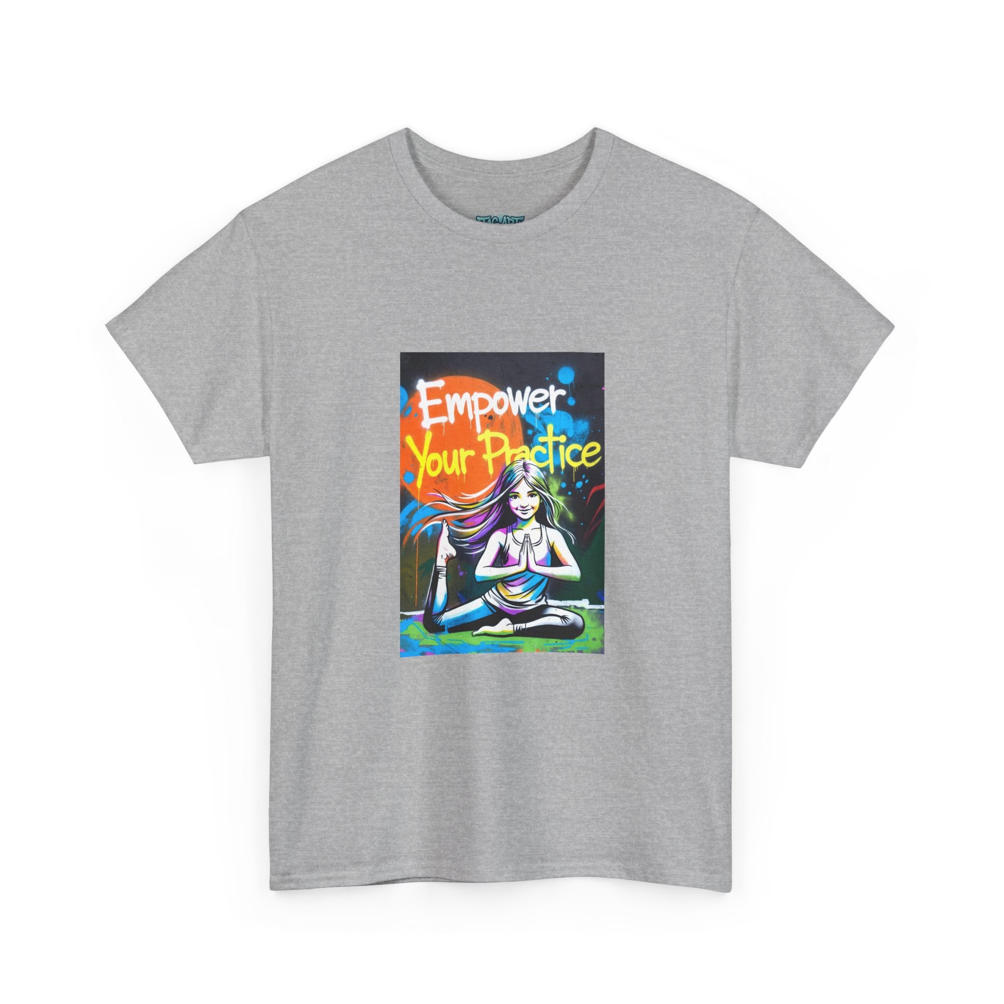 Empower Your Practice yoga pose illustration T-Shirt | meditation graphic tee