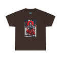 Samurai Red Moon Tee | Japanese Warrior Illustration, Ink Brush Art