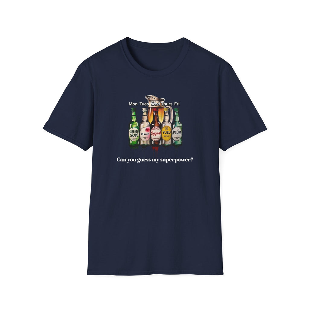 T-Shirt — Soju Bottle Lineup Graphic Tee (Beer Labels)