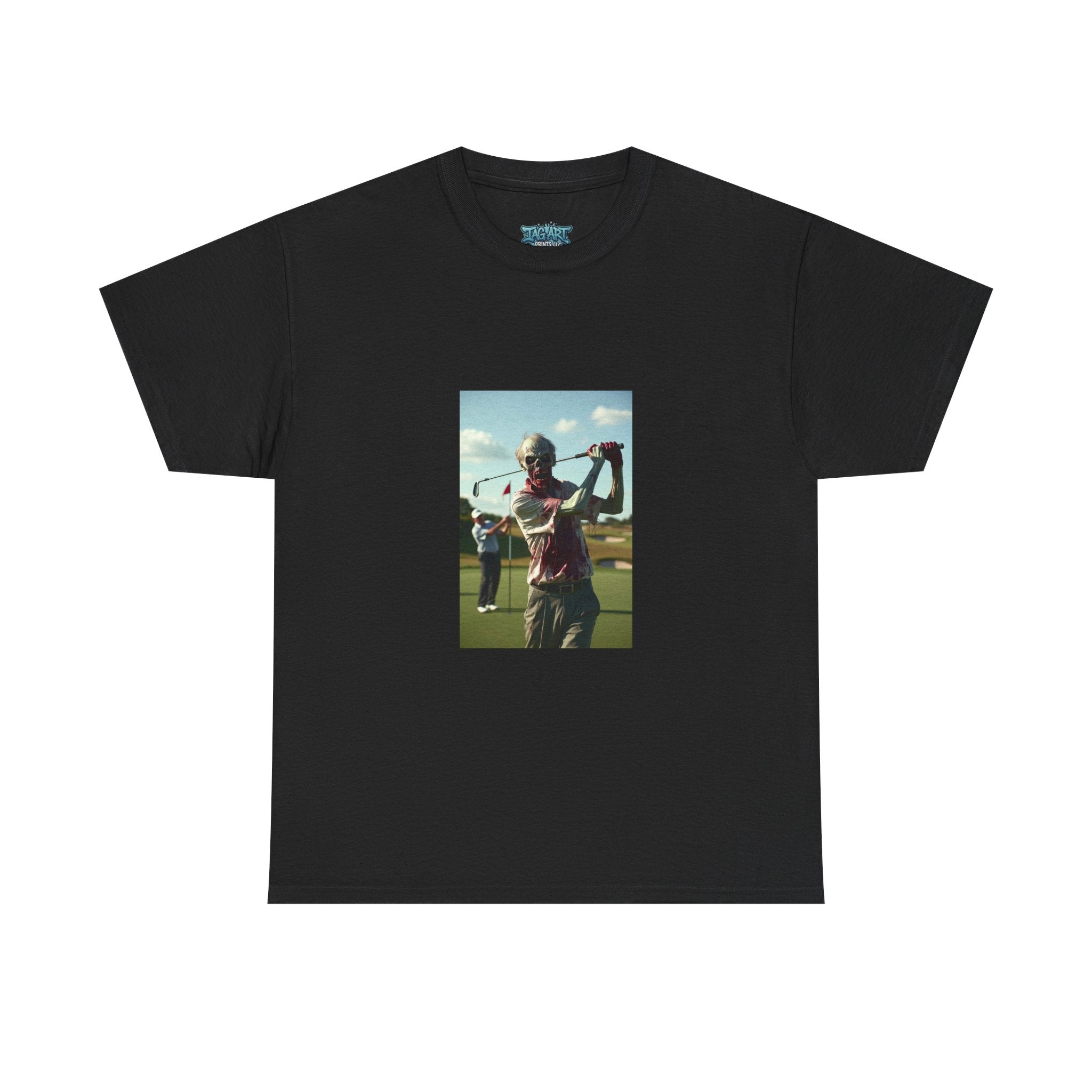 Golfer Swing Photo Tee | Vintage Golf Course Graphic T-Shirt