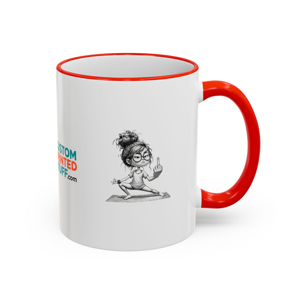 Custom Printed Accent Rim & Handle Mug — Personalized Logo Coffee Cup (11oz, 15oz)