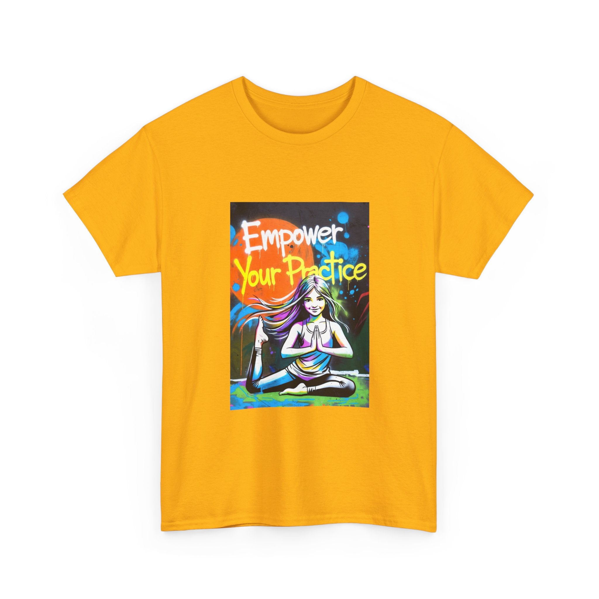 Empower Your Practice yoga pose illustration T-Shirt | meditation graphic tee