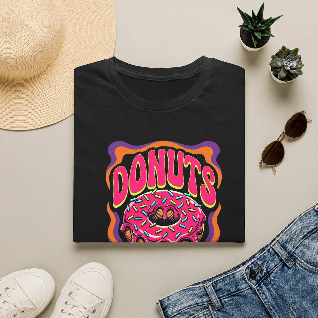 Donuts Fresh Daily T-Shirt — Retro Pink Frosted Donut Graphic Tee