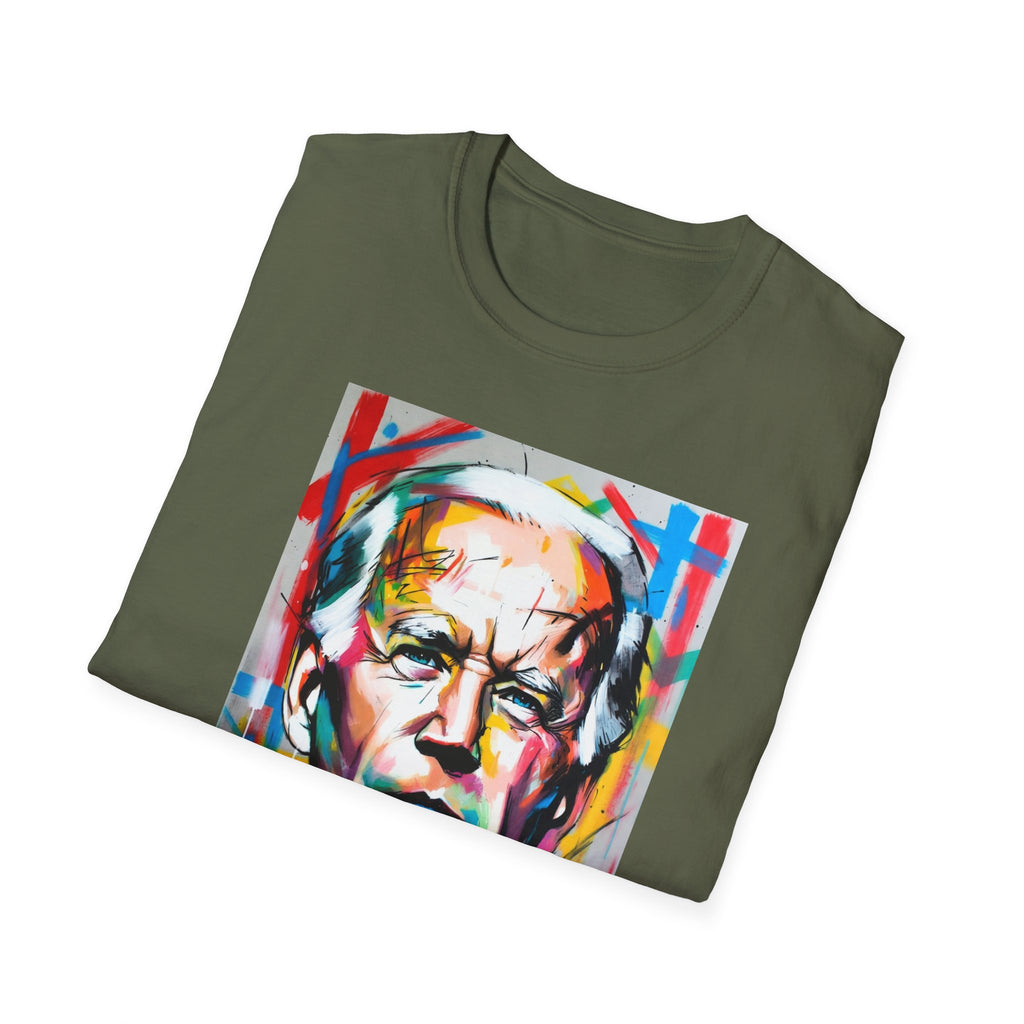 Artsy Biden Portrait T‑Shirt — Colorful Pop Art President Tee