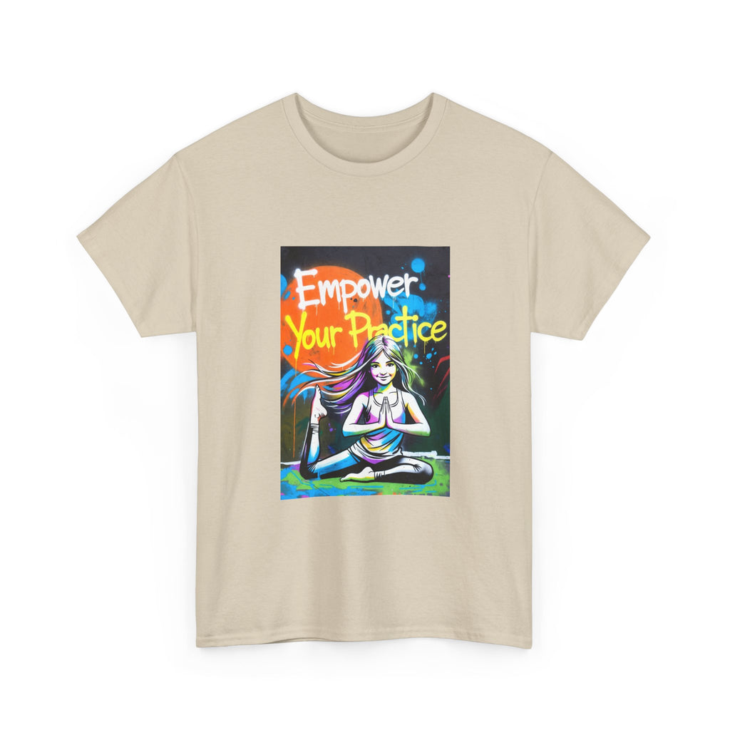 Empower Your Practice yoga pose illustration T-Shirt | meditation graphic tee