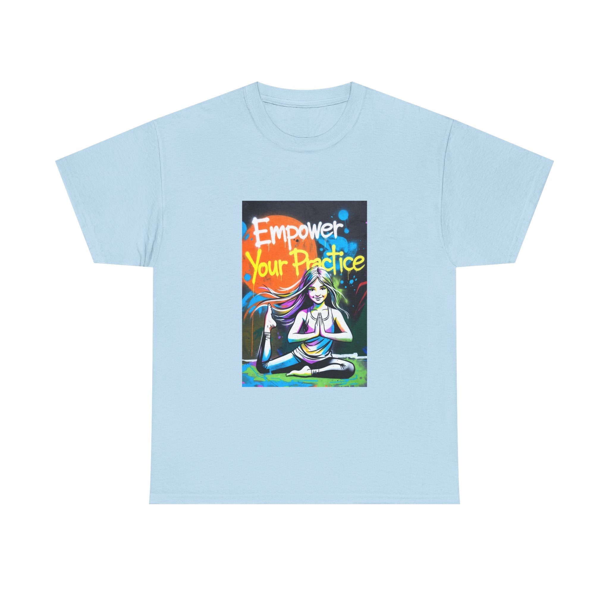 Empower Your Practice yoga pose illustration T-Shirt | meditation graphic tee