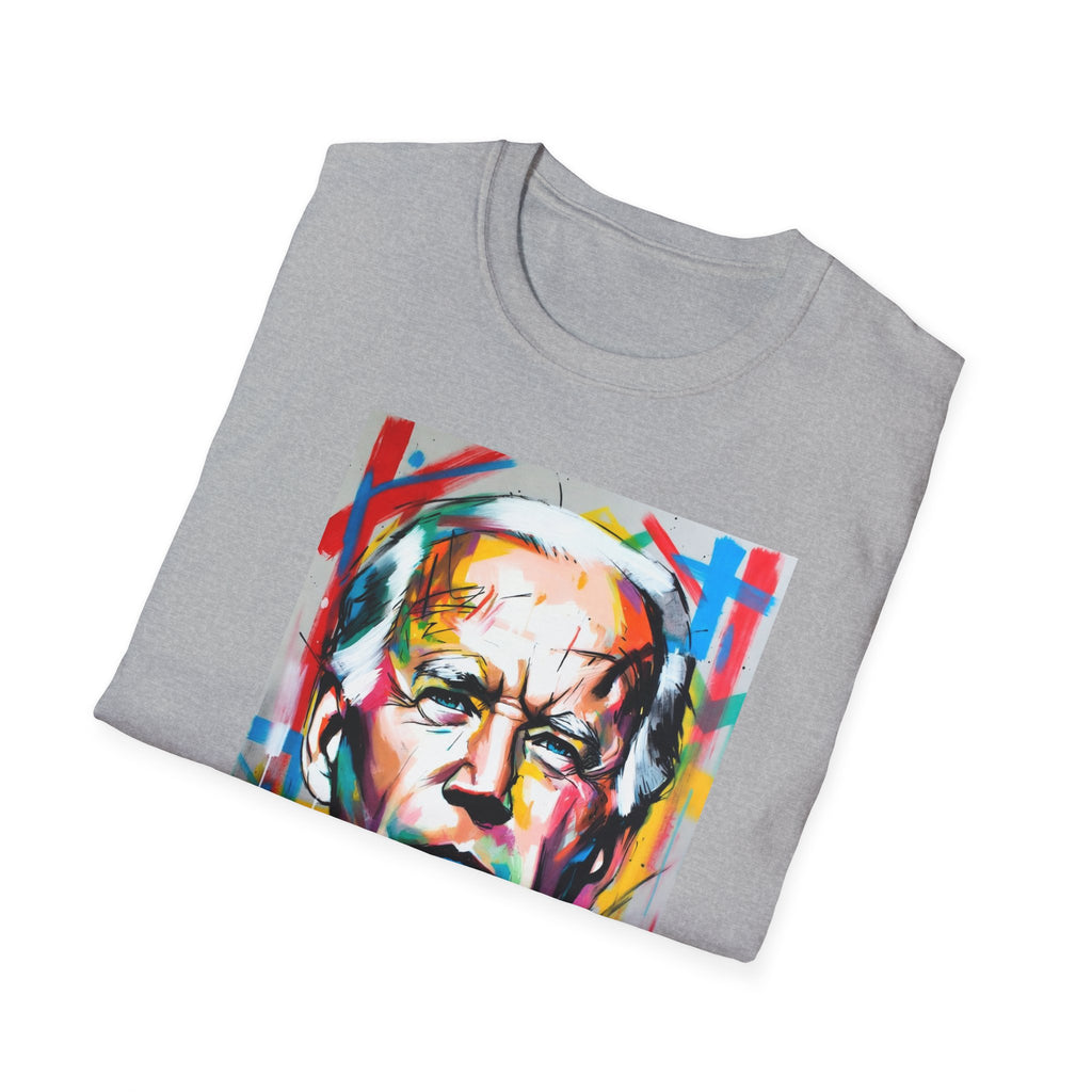 Artsy Biden Portrait T‑Shirt — Colorful Pop Art President Tee