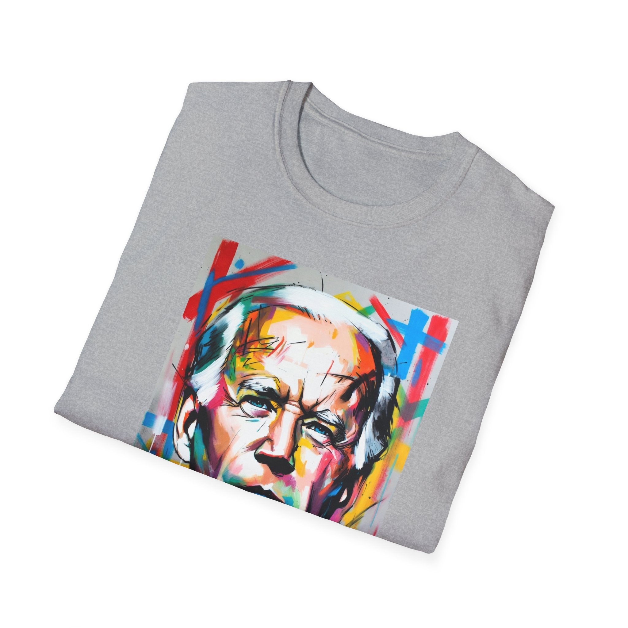Artsy Biden Portrait T‑Shirt — Colorful Pop Art President Tee