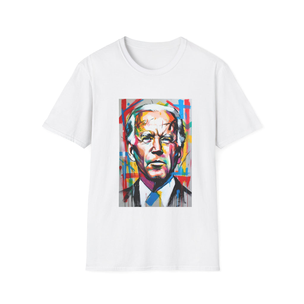 Artsy Biden Portrait T‑Shirt — Colorful Pop Art President Tee