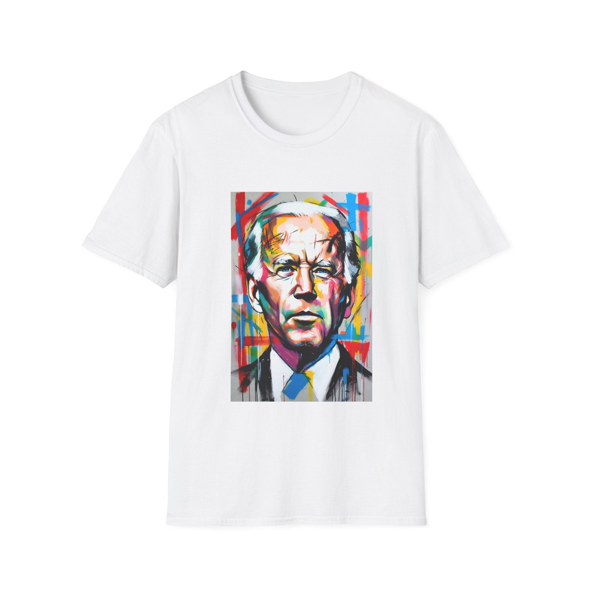 Artsy Biden Portrait T‑Shirt — Colorful Pop Art President Tee