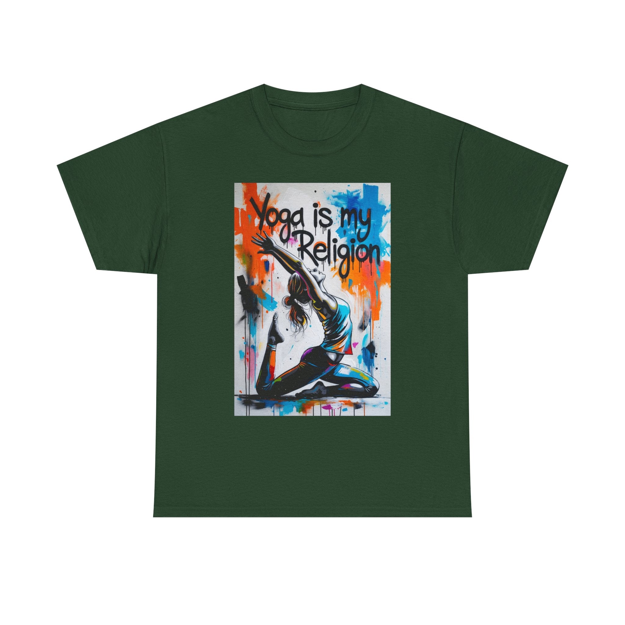 Yoga Is My Religion T-Shirt | Yoga Pose Graphic Tee, Meditation Apparel