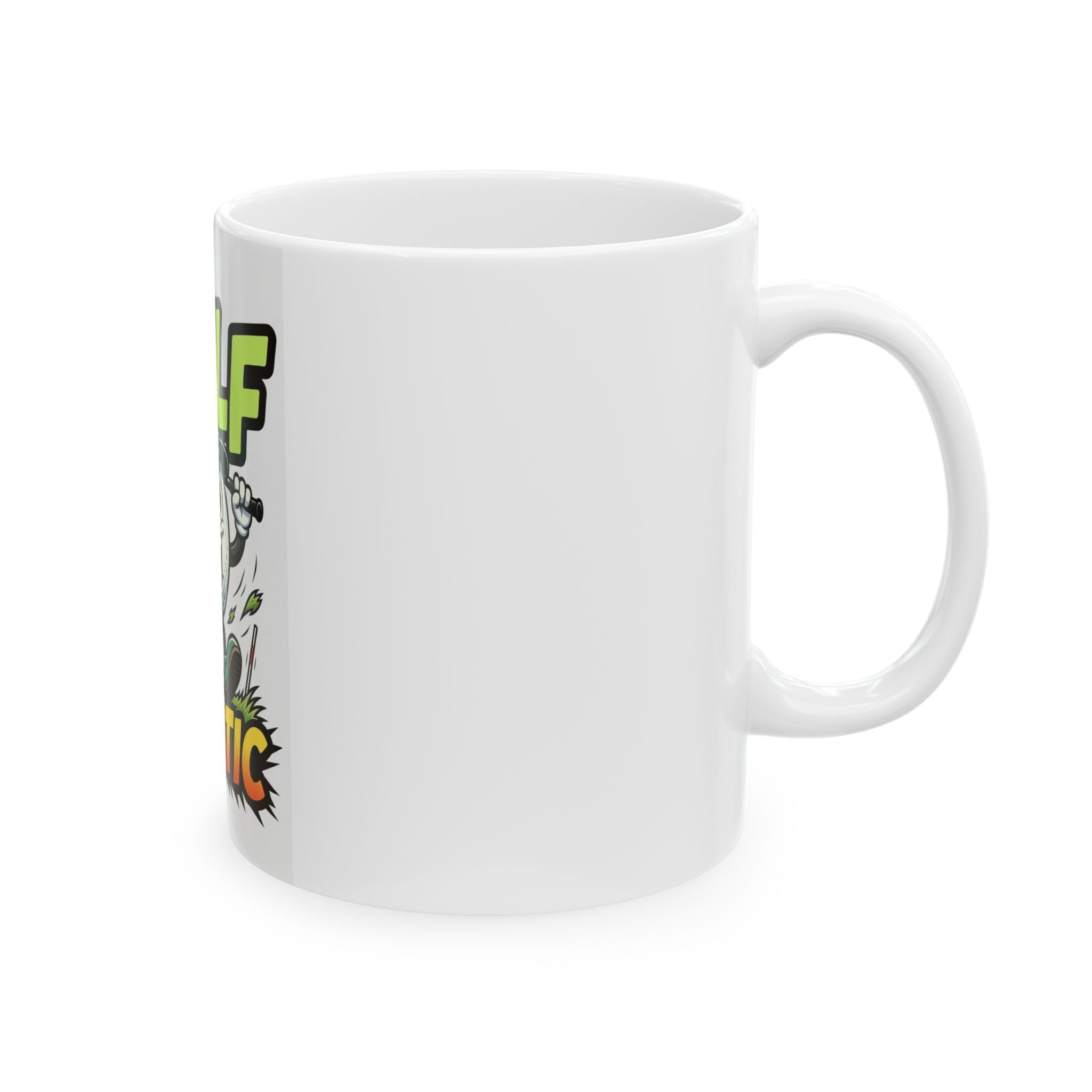 Golf Fanatic cartoon golf ball Mug | Ceramic coffee mug 11oz 15oz