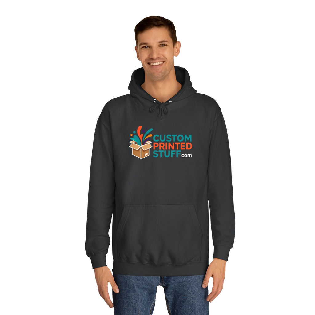College Hoodie with Custom Printed Stuff Logo — Casual Campus Pullover