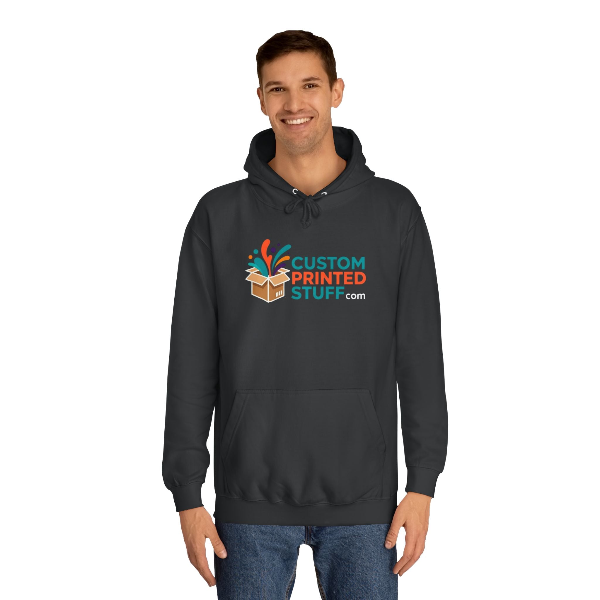 College Hoodie with Custom Printed Stuff Logo — Casual Campus Pullover