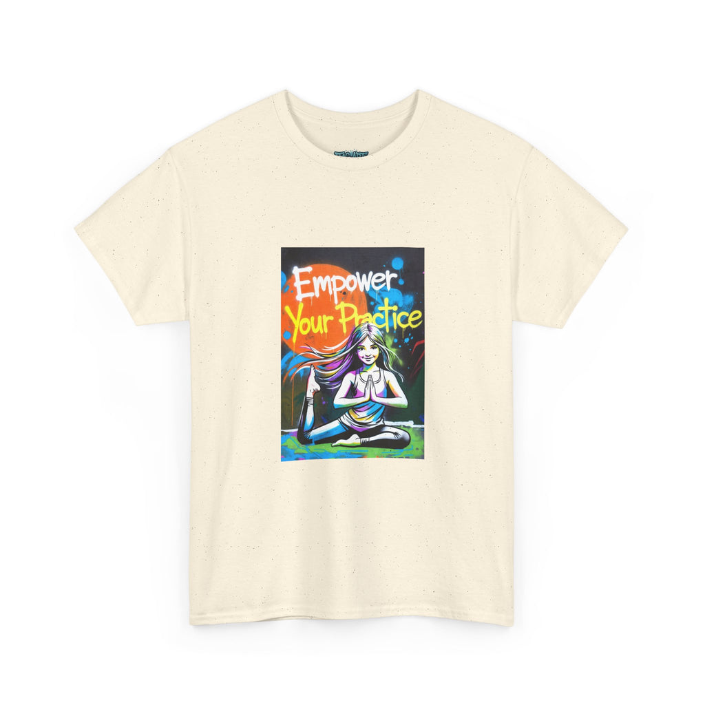 Empower Your Practice yoga pose illustration T-Shirt | meditation graphic tee