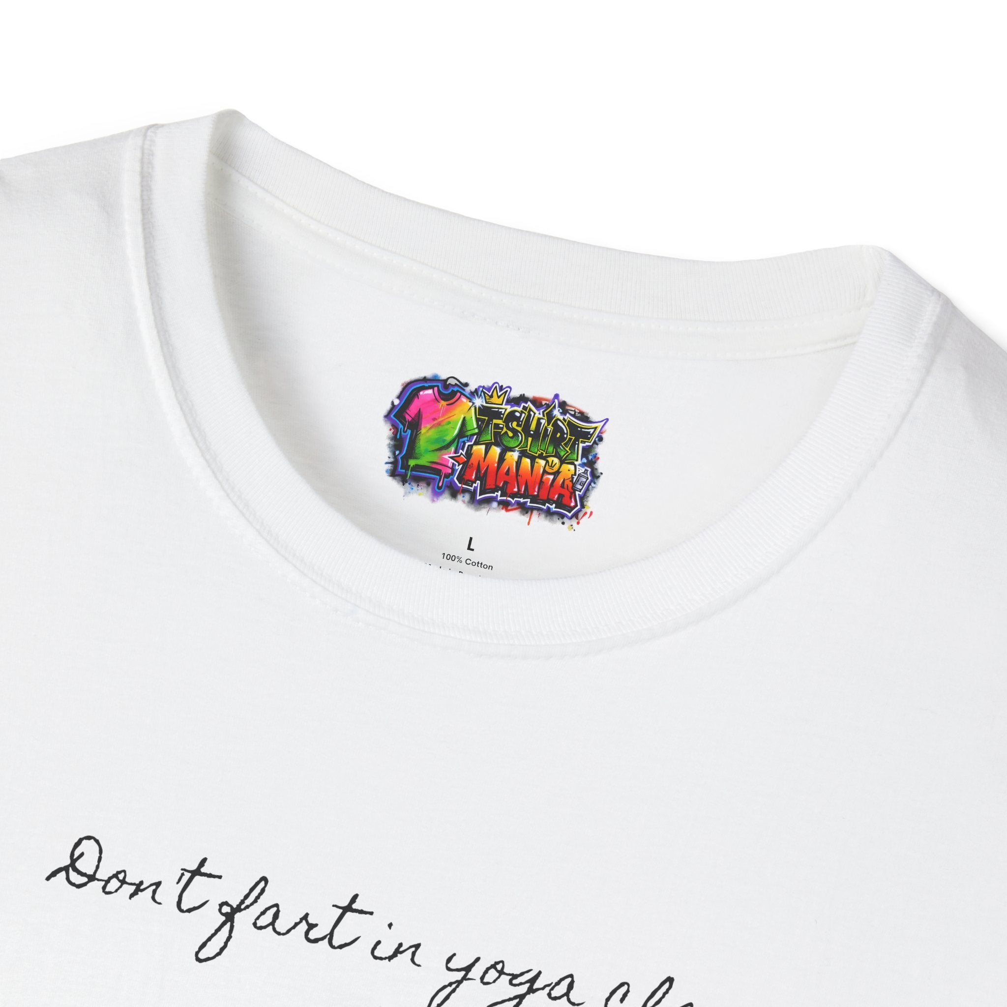 Yoga Class T-Shirt — "Don't Force It, Just Breathe" Graphic Tee