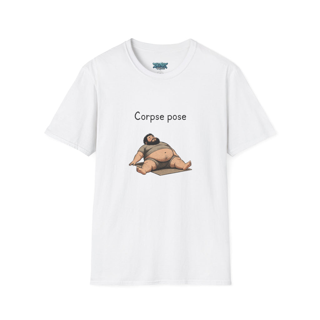 Corpse Pose illustration T-Shirt | Funny Yoga Shirt, Relaxation Graphic Tee