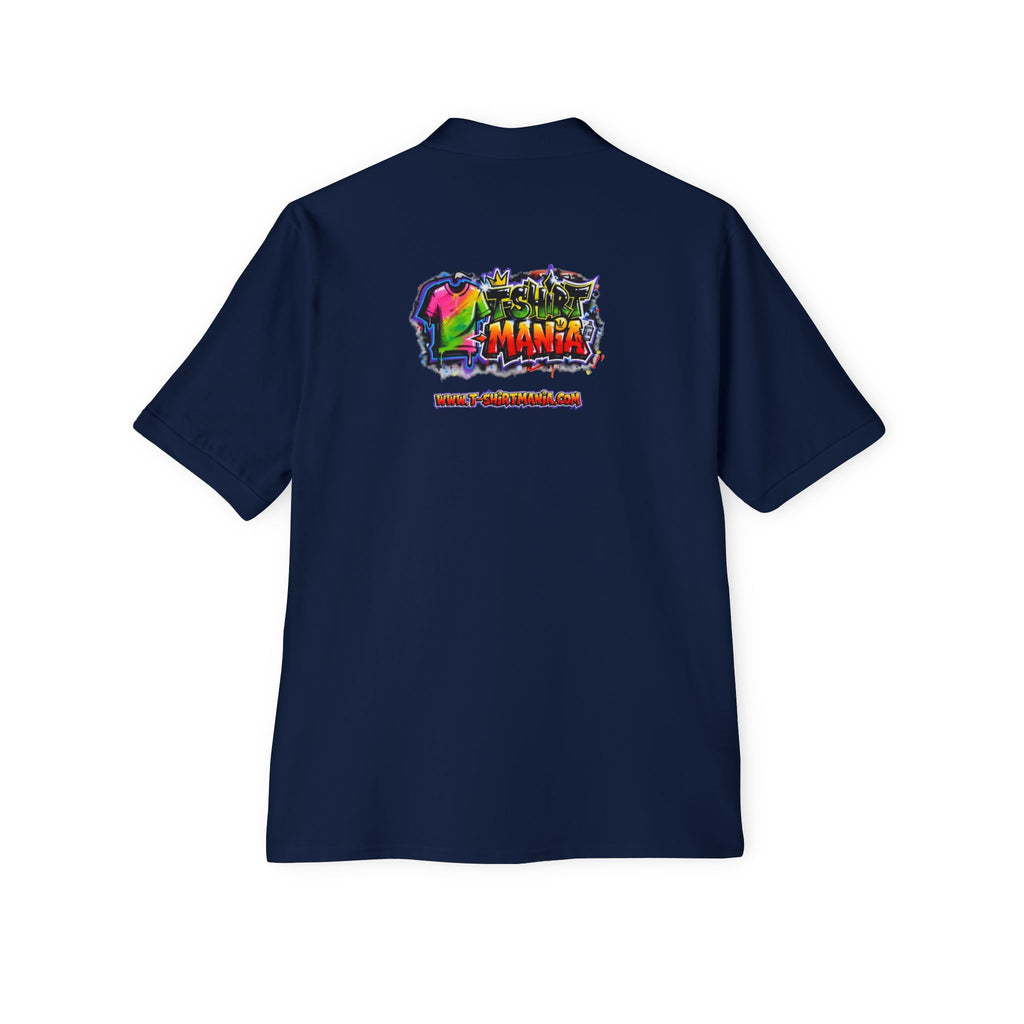Men's Polo — Colorful Graffiti 'MANIA' Logo Performance Shirt