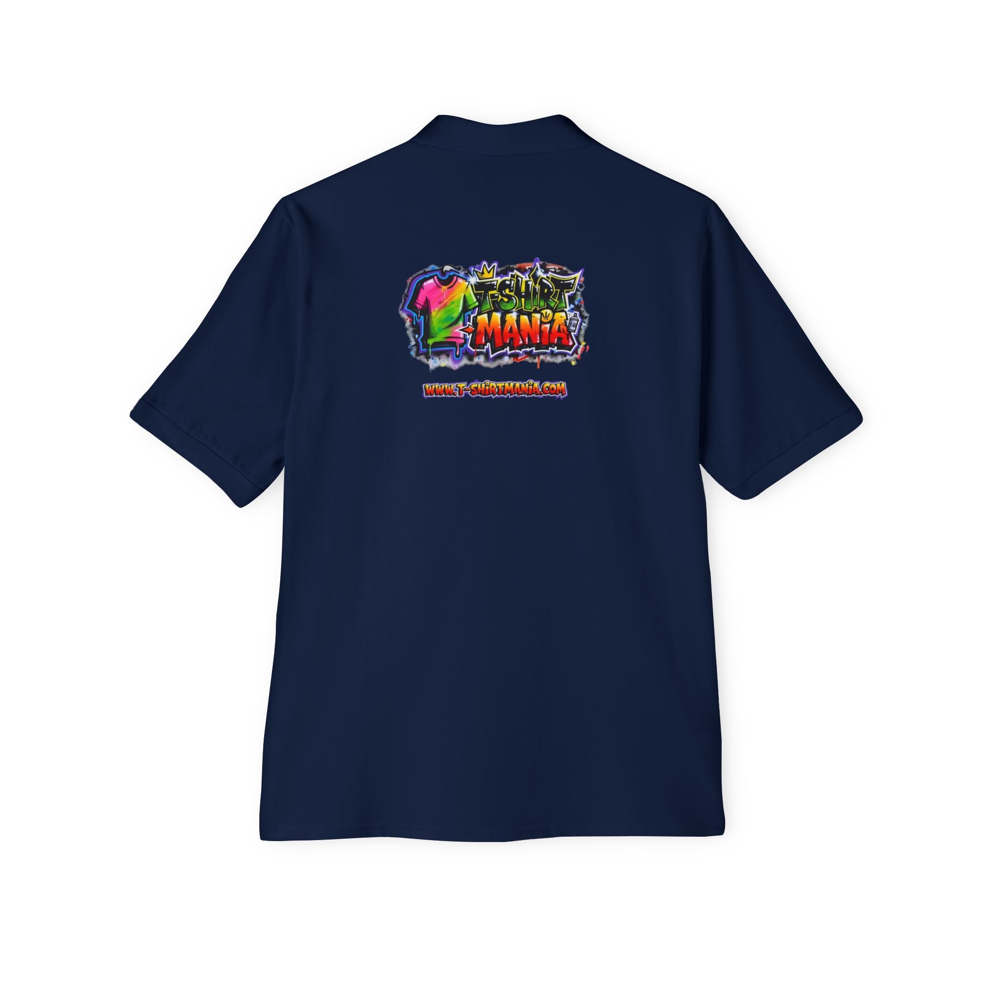 Men's Polo — Colorful Graffiti 'MANIA' Logo Performance Shirt