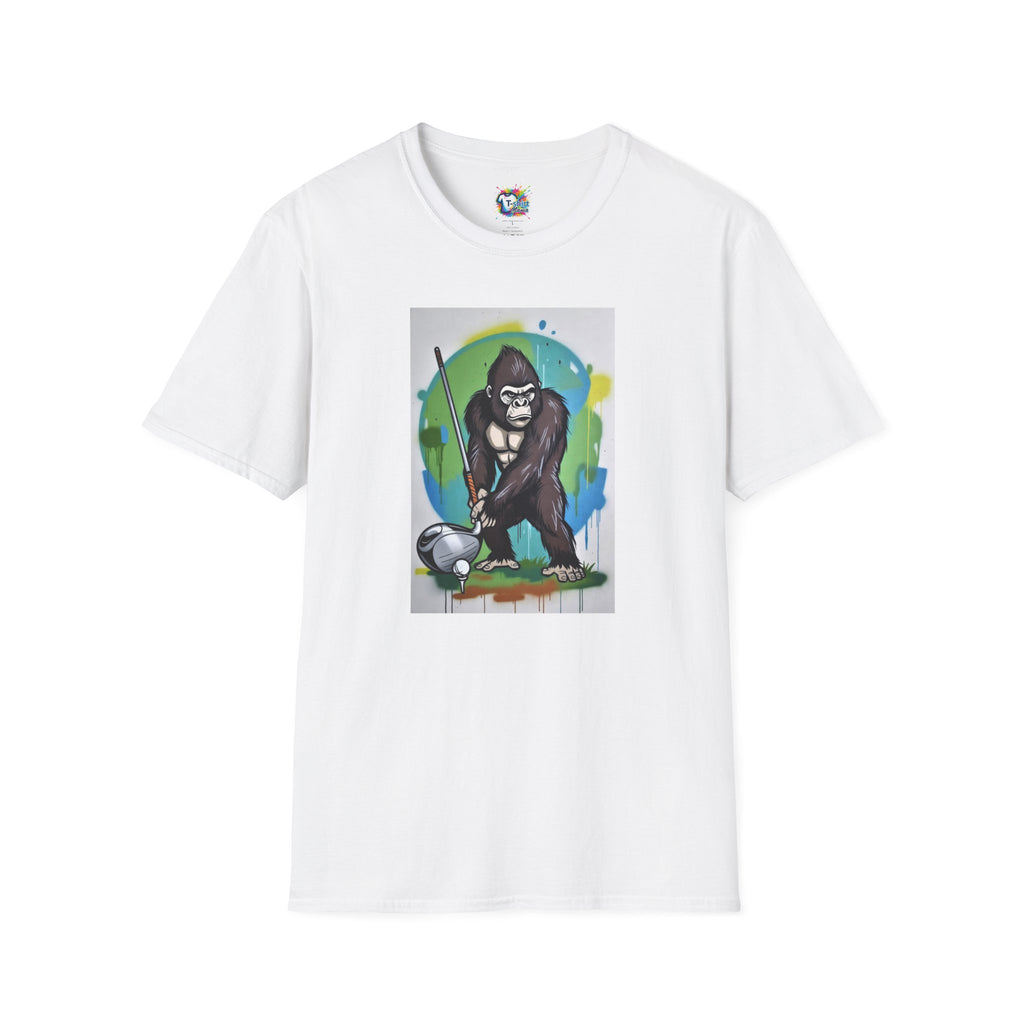 Gorilla Golfer Graphic T-Shirt — Funny Golf Ape Design