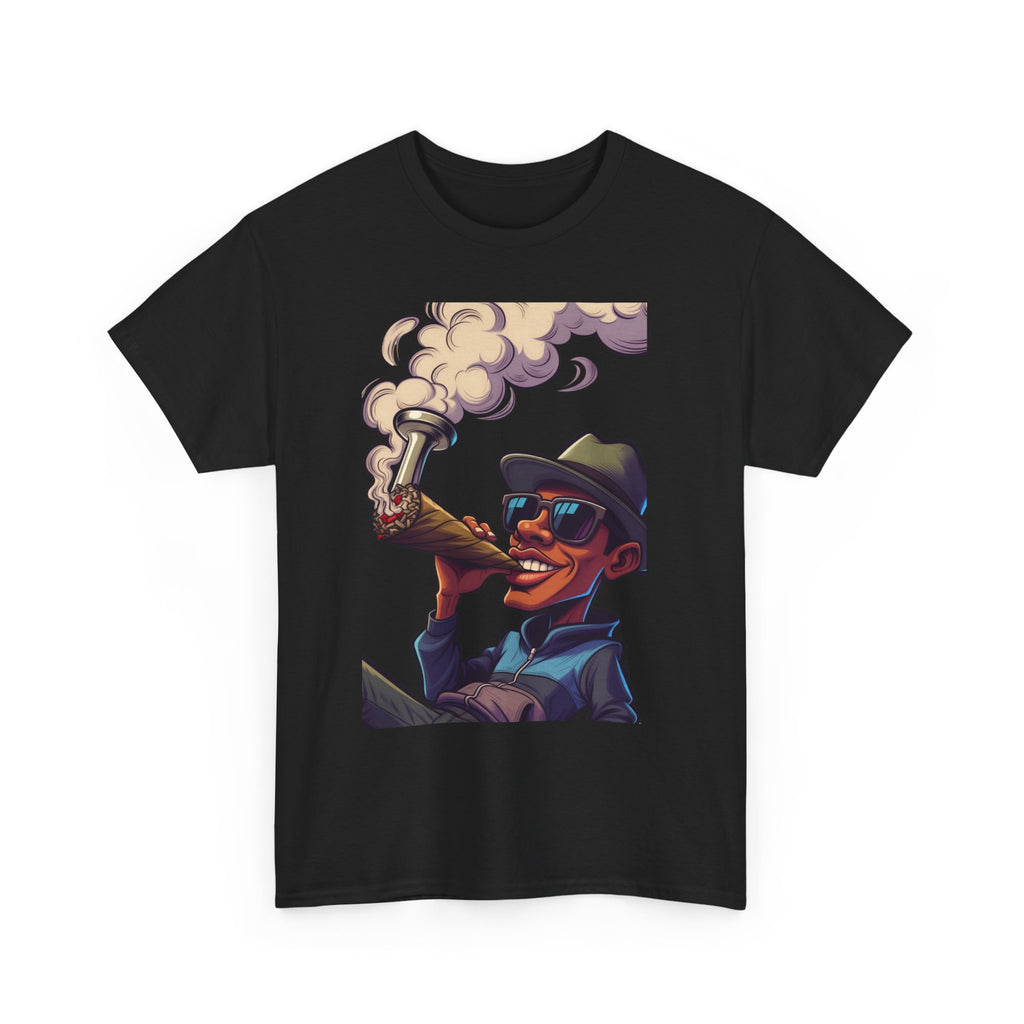 Smoking Jazzman T-Shirt — Retro Cigarette Smoke Illustration Tee