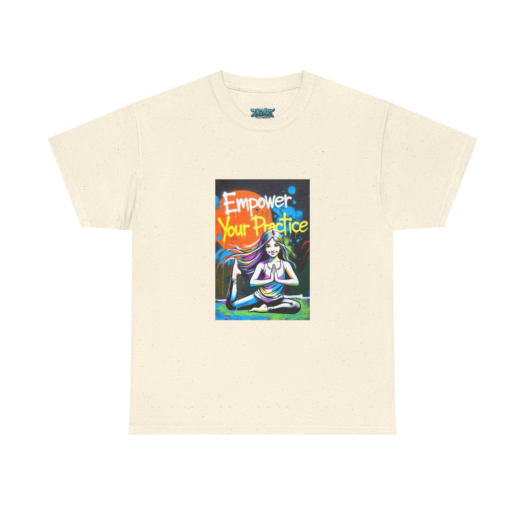Empower Your Practice yoga pose illustration T-Shirt | meditation graphic tee