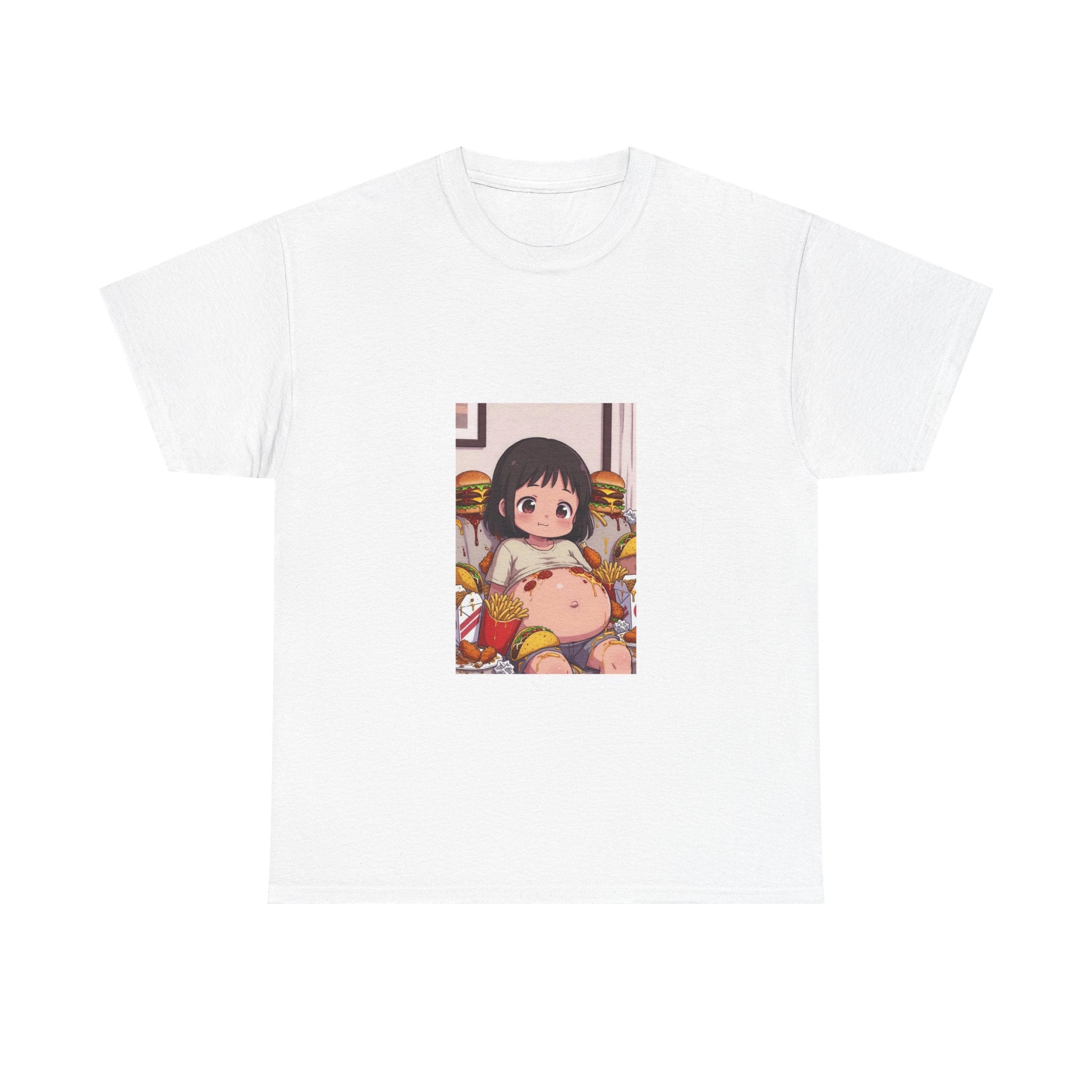 Anime Snack Girl T-Shirt — “The food baby is definitely yours” Cute Kawaii Graphic Tee