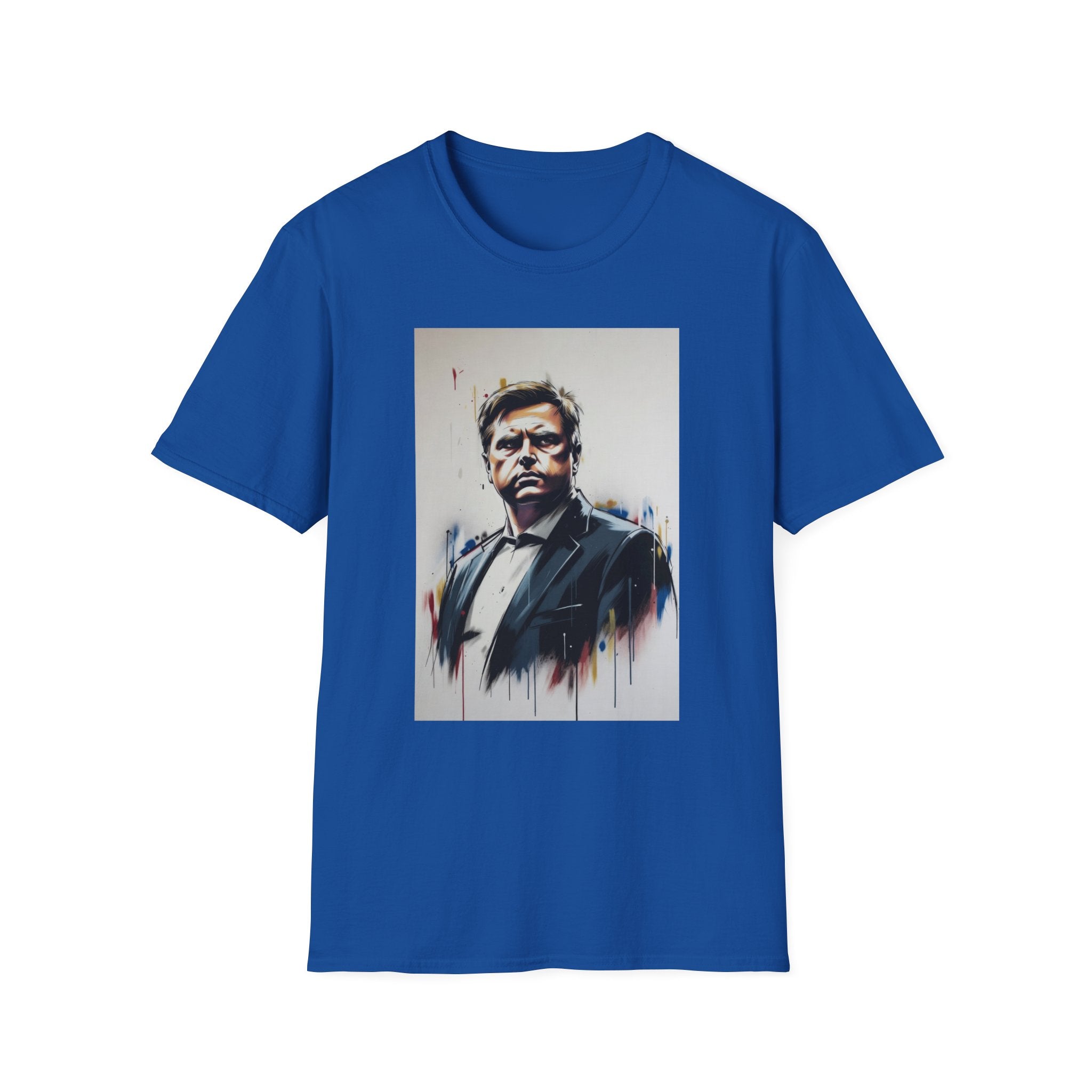 Portrait Artsy JD T-Shirt — Stylized Gentleman's Painted Face Graphic Tee