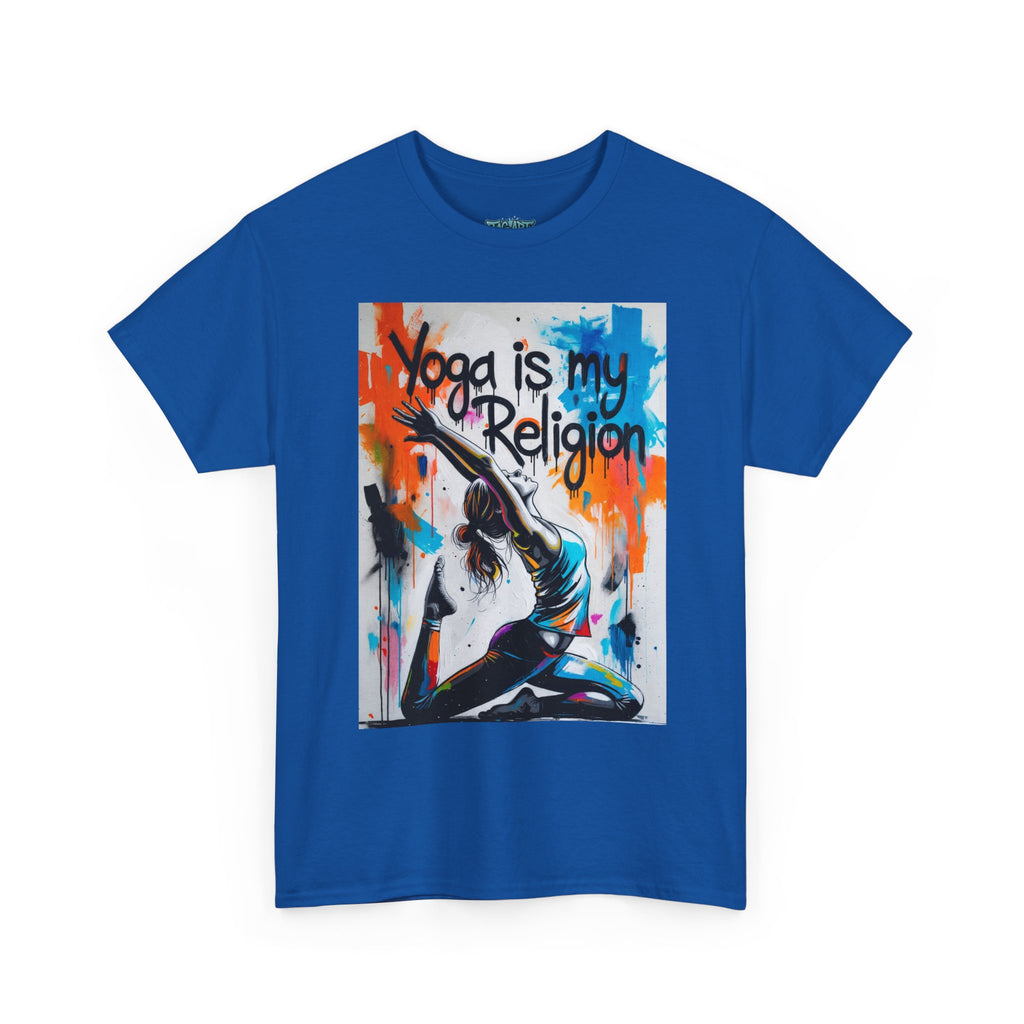 Yoga Is My Religion T-Shirt | Yoga Pose Graphic Tee, Meditation Apparel
