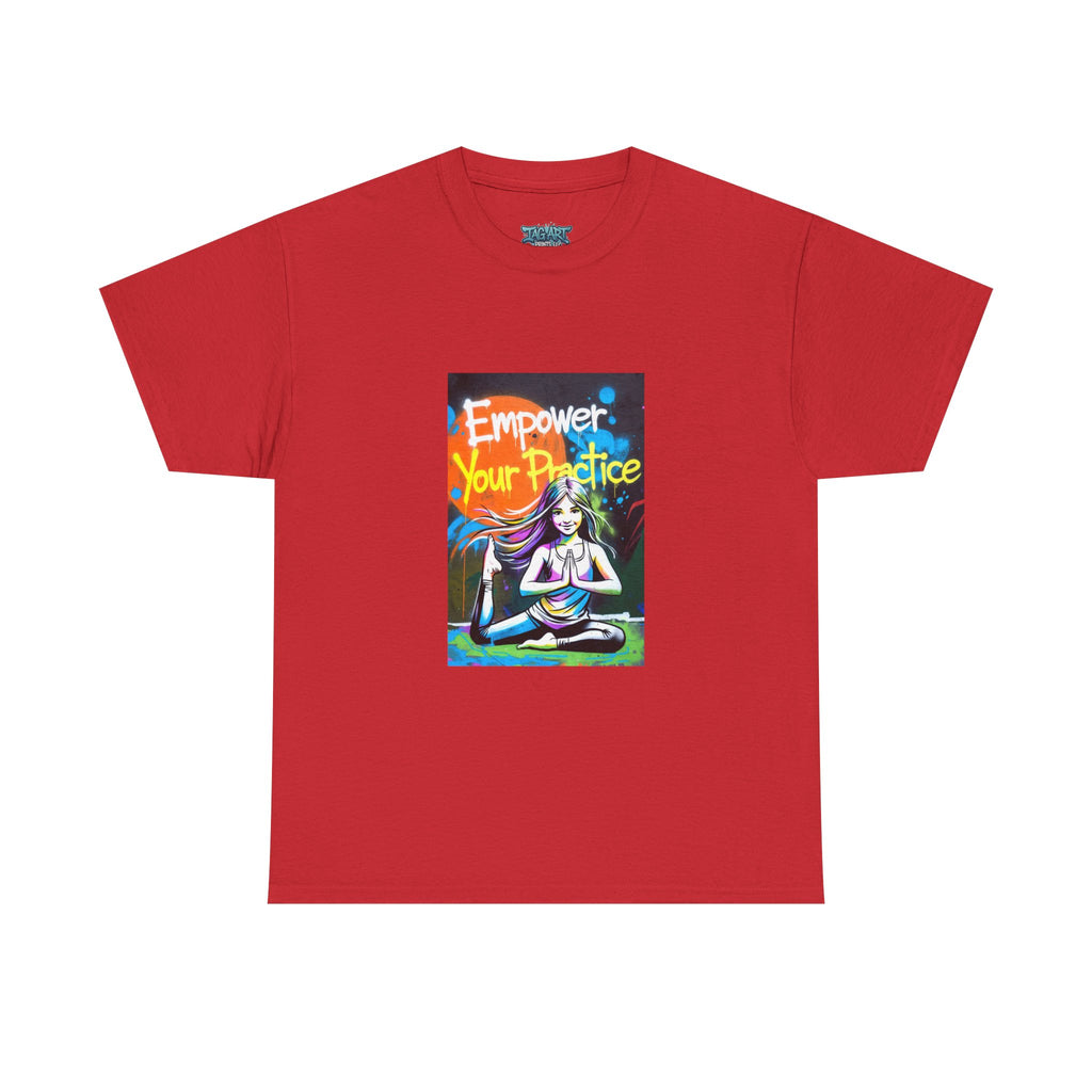 Empower Your Practice yoga pose illustration T-Shirt | meditation graphic tee