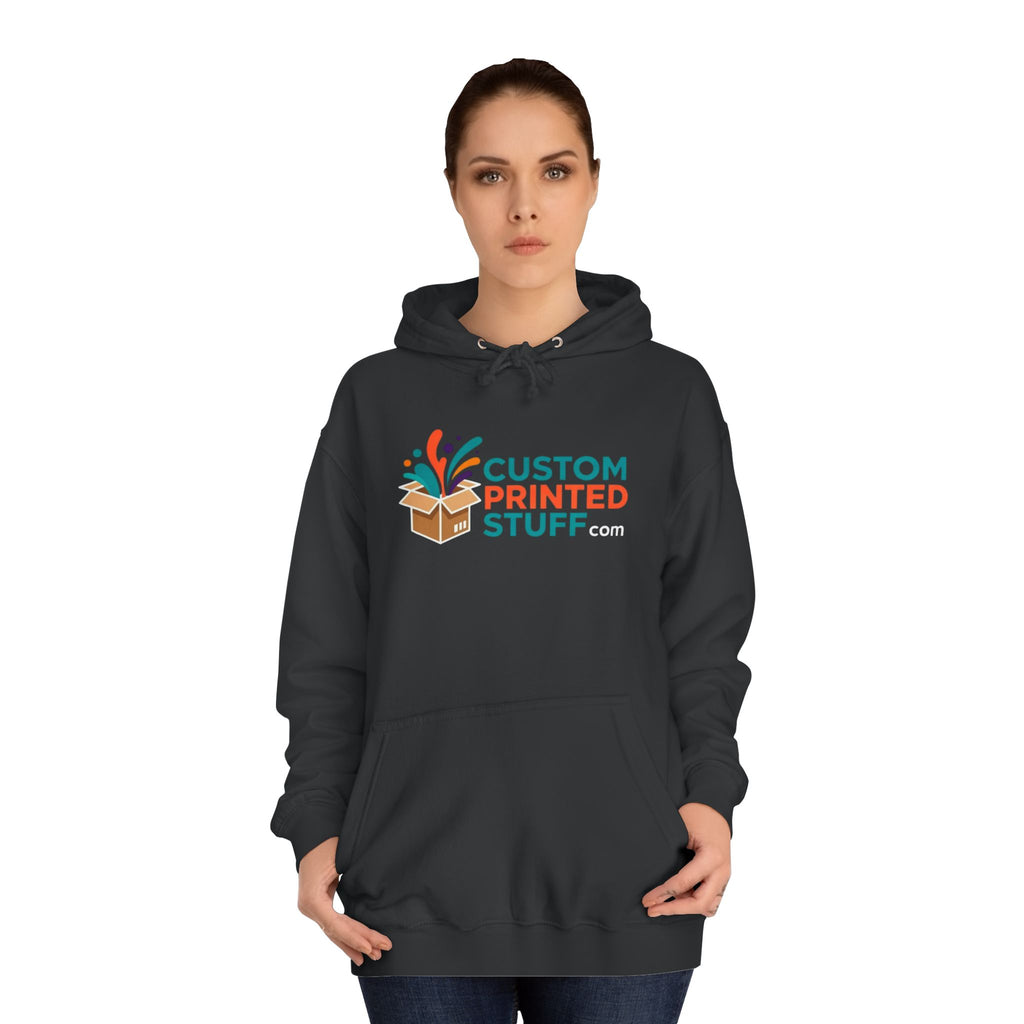 College Hoodie with Custom Printed Stuff Logo — Casual Campus Pullover