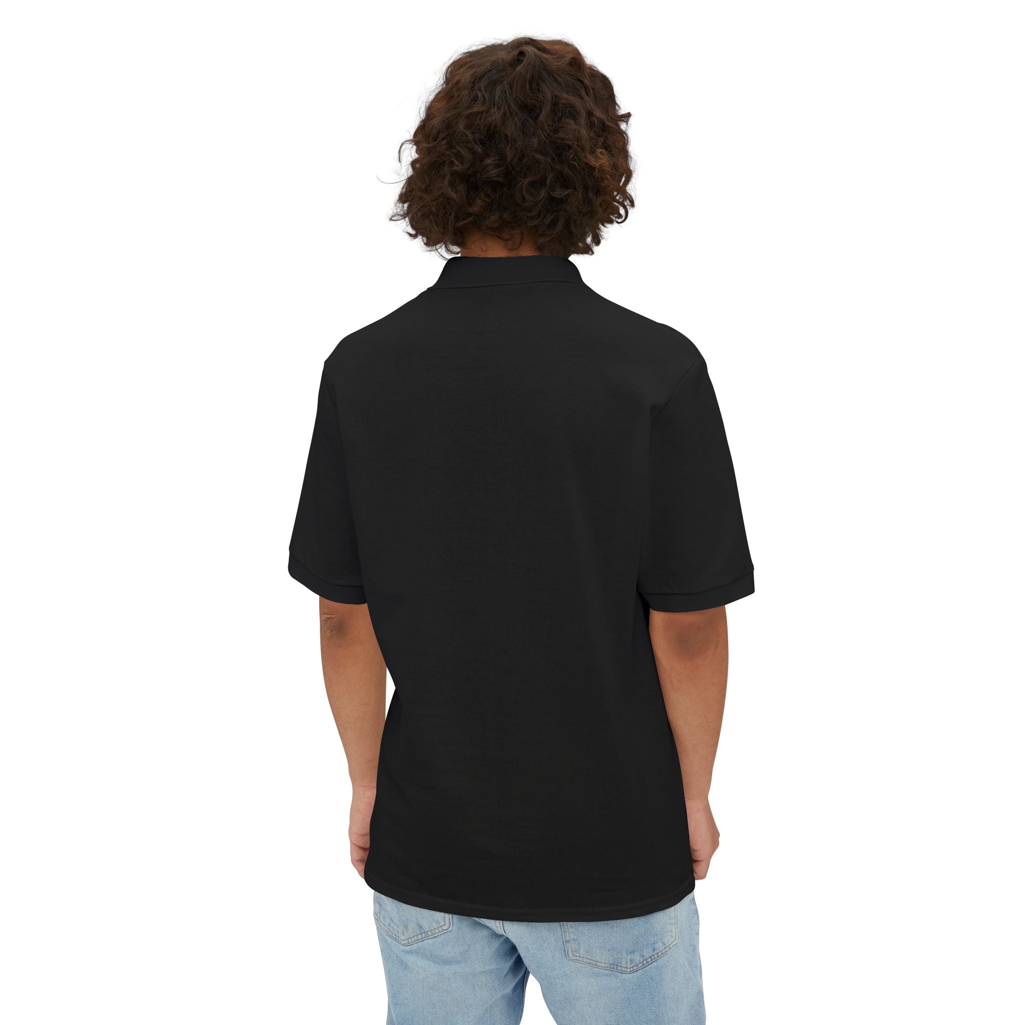 Men's Piqué Polo — Embroidered KIM Monogram Chest Polo