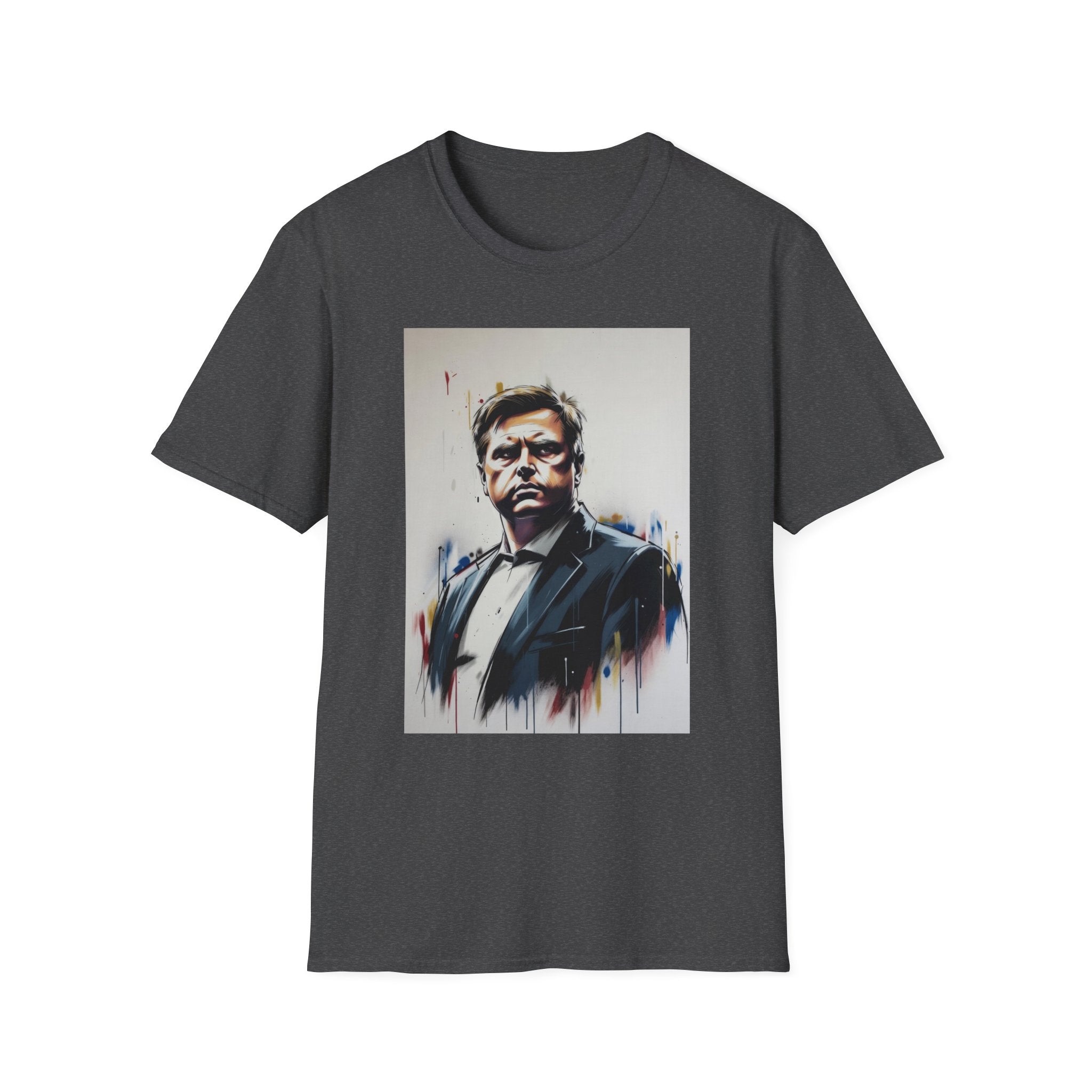 Portrait Artsy JD T-Shirt — Stylized Gentleman's Painted Face Graphic Tee