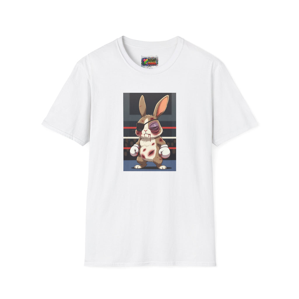 Boxing Bunny T-Shirt — Cute Fight-Scar Rabbit Graphic Tee