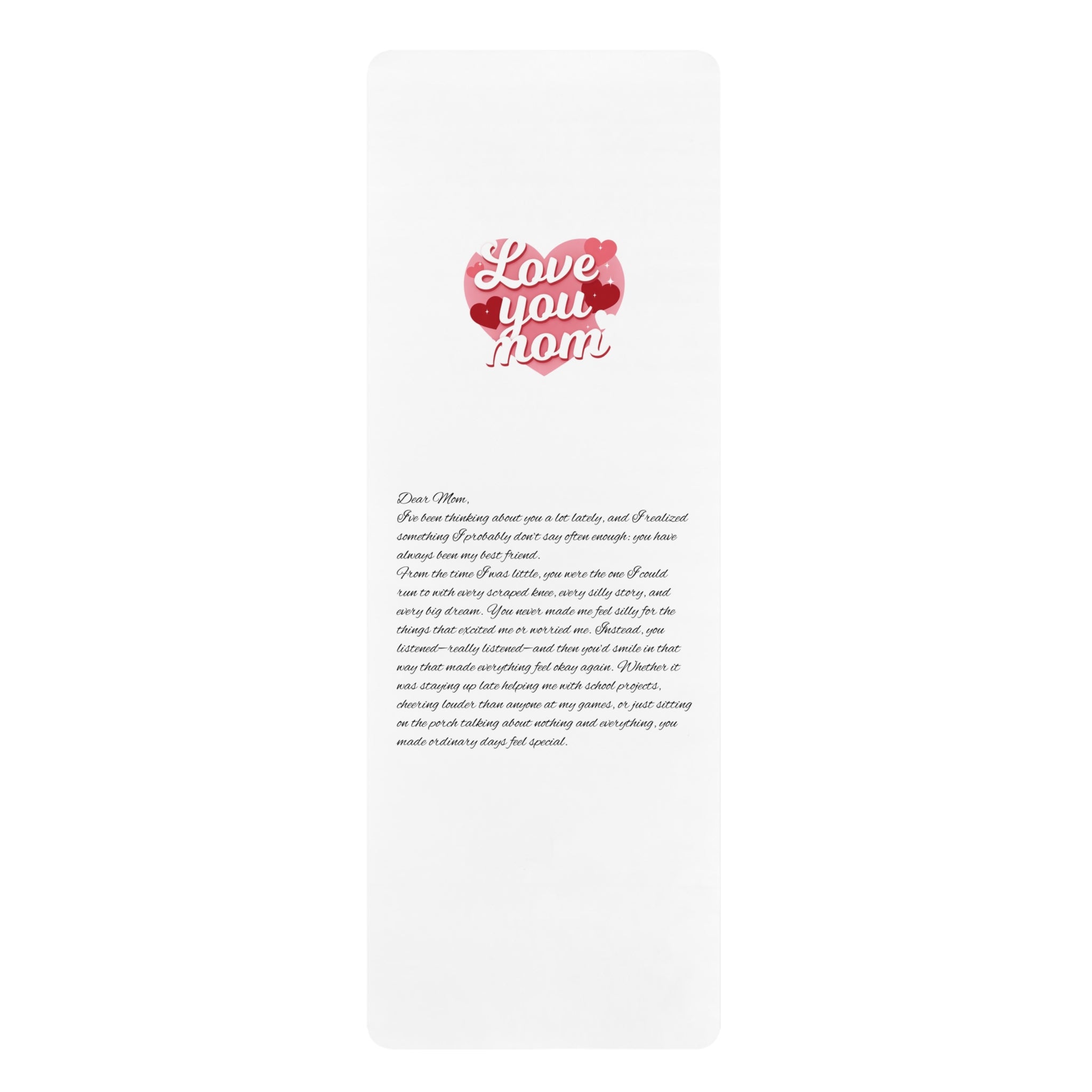 Minimalist Rubber Yoga Mat with Centered Inspirational Script — Non-Slip Exercise Mat