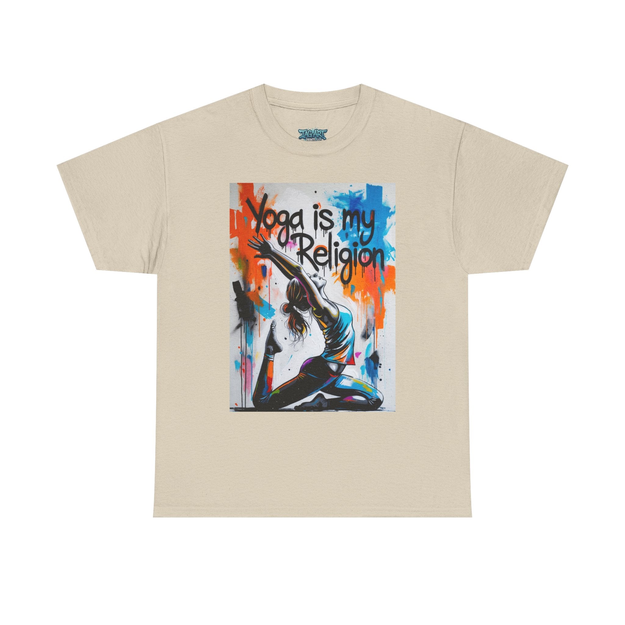 Yoga Is My Religion T-Shirt | Yoga Pose Graphic Tee, Meditation Apparel