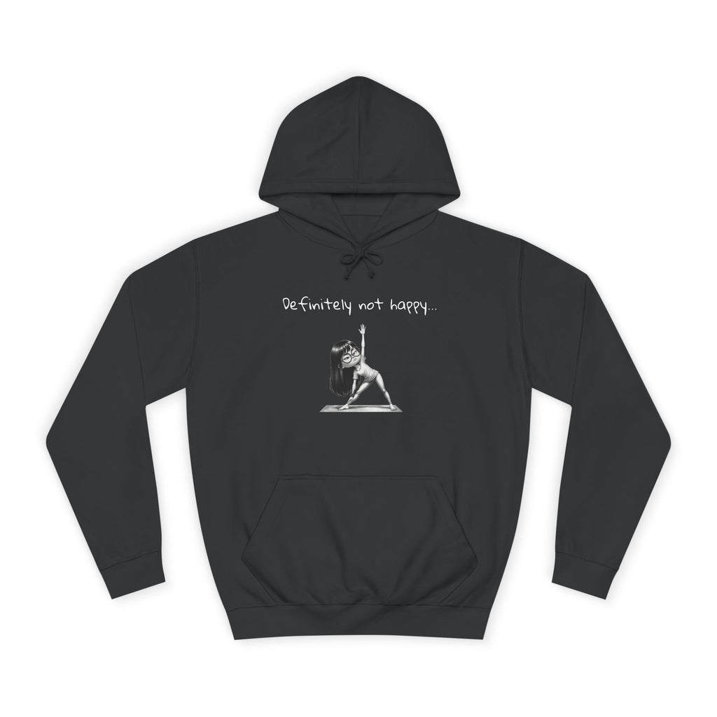College Hoodie with Minimal Sketch Girl Design – 'She’s Not Crying' Campus Pullover
