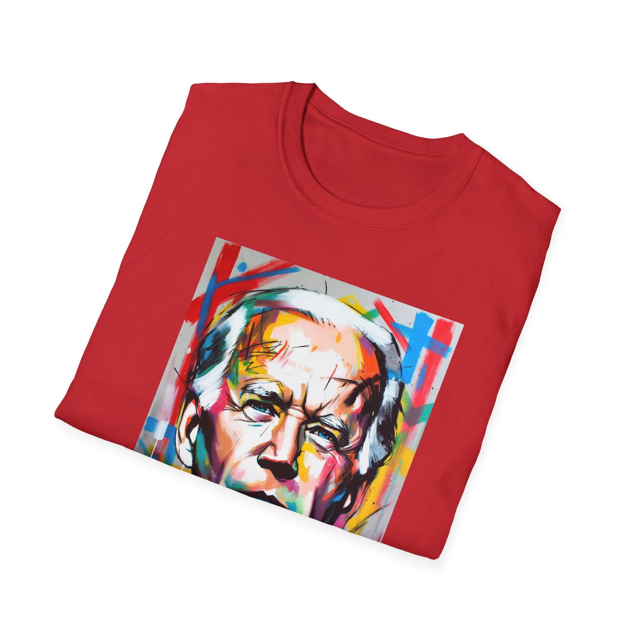 Artsy Biden Portrait T‑Shirt — Colorful Pop Art President Tee