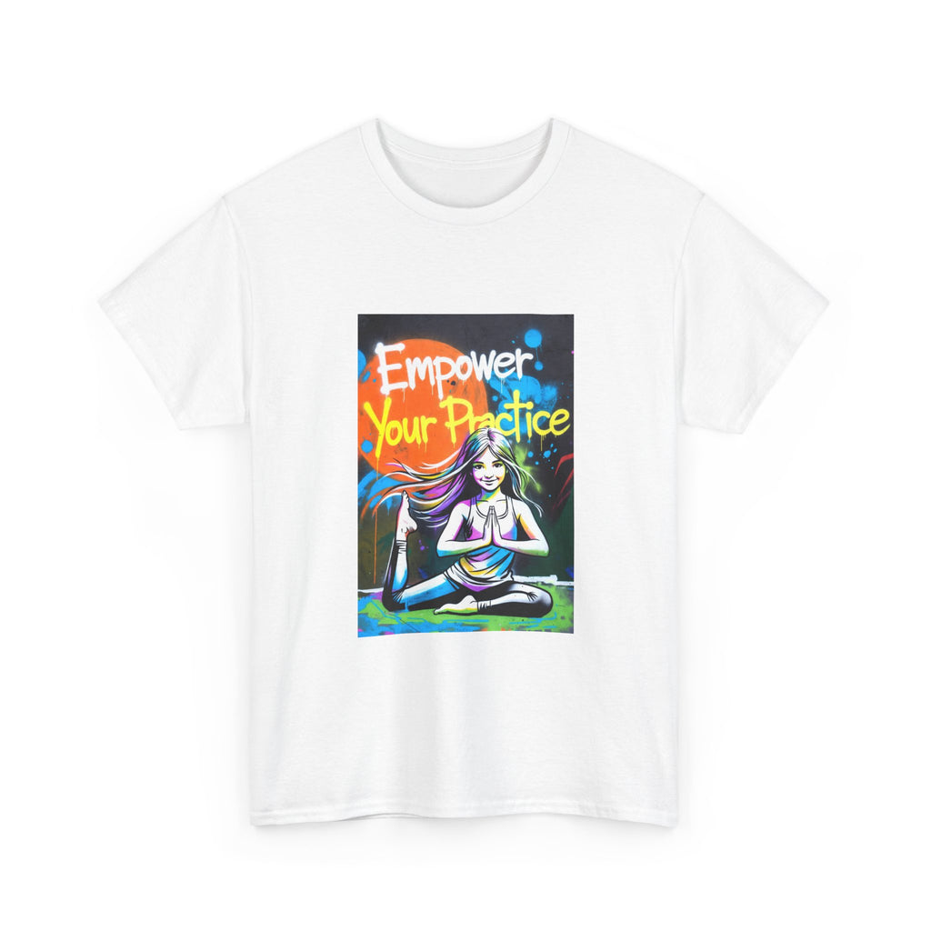 Empower Your Practice yoga pose illustration T-Shirt | meditation graphic tee