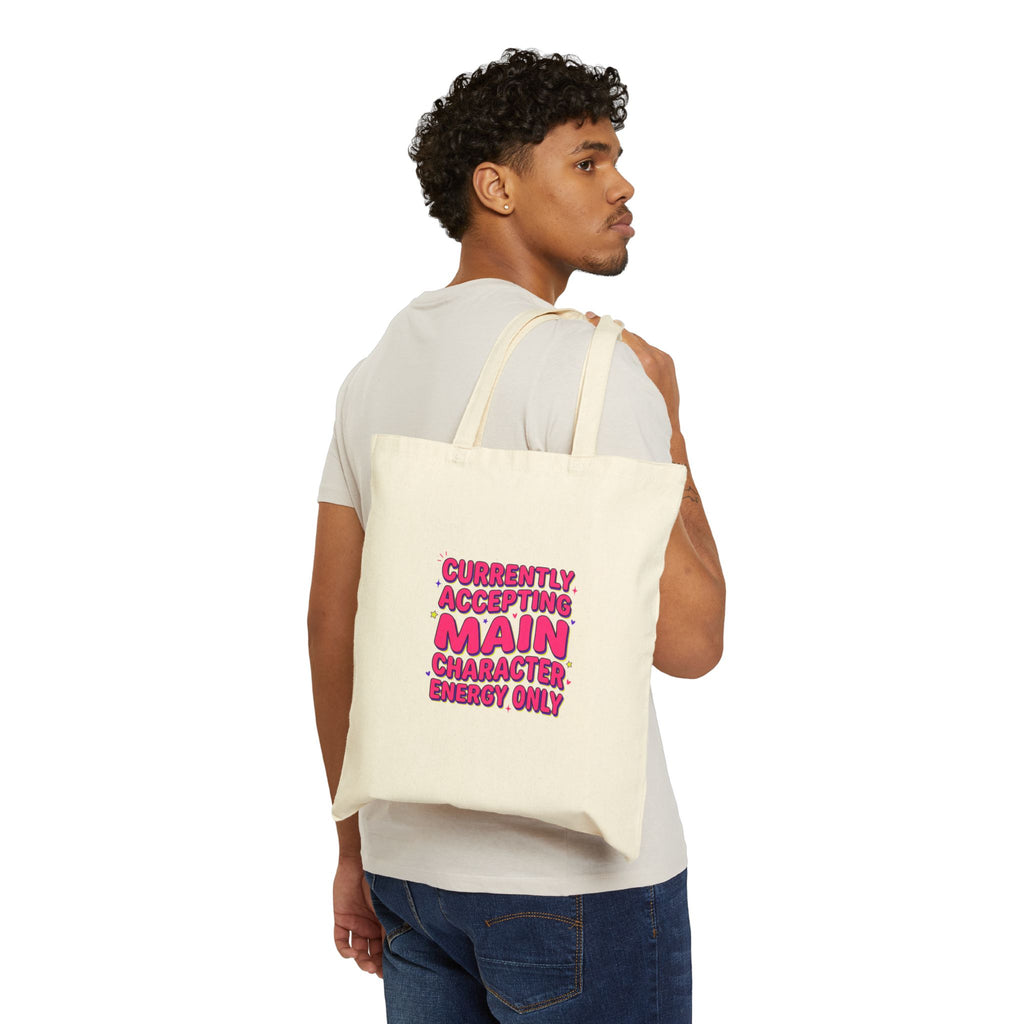 Main Character Energy Tote | Gen Z sassy, snarky typography, coquette aesthetic
