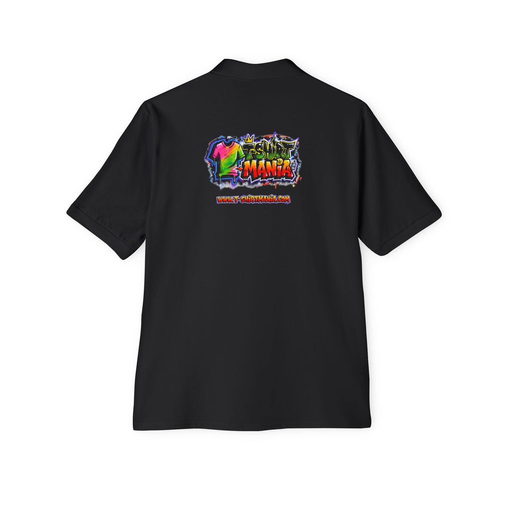 Men's Polo — Colorful Graffiti 'MANIA' Logo Performance Shirt