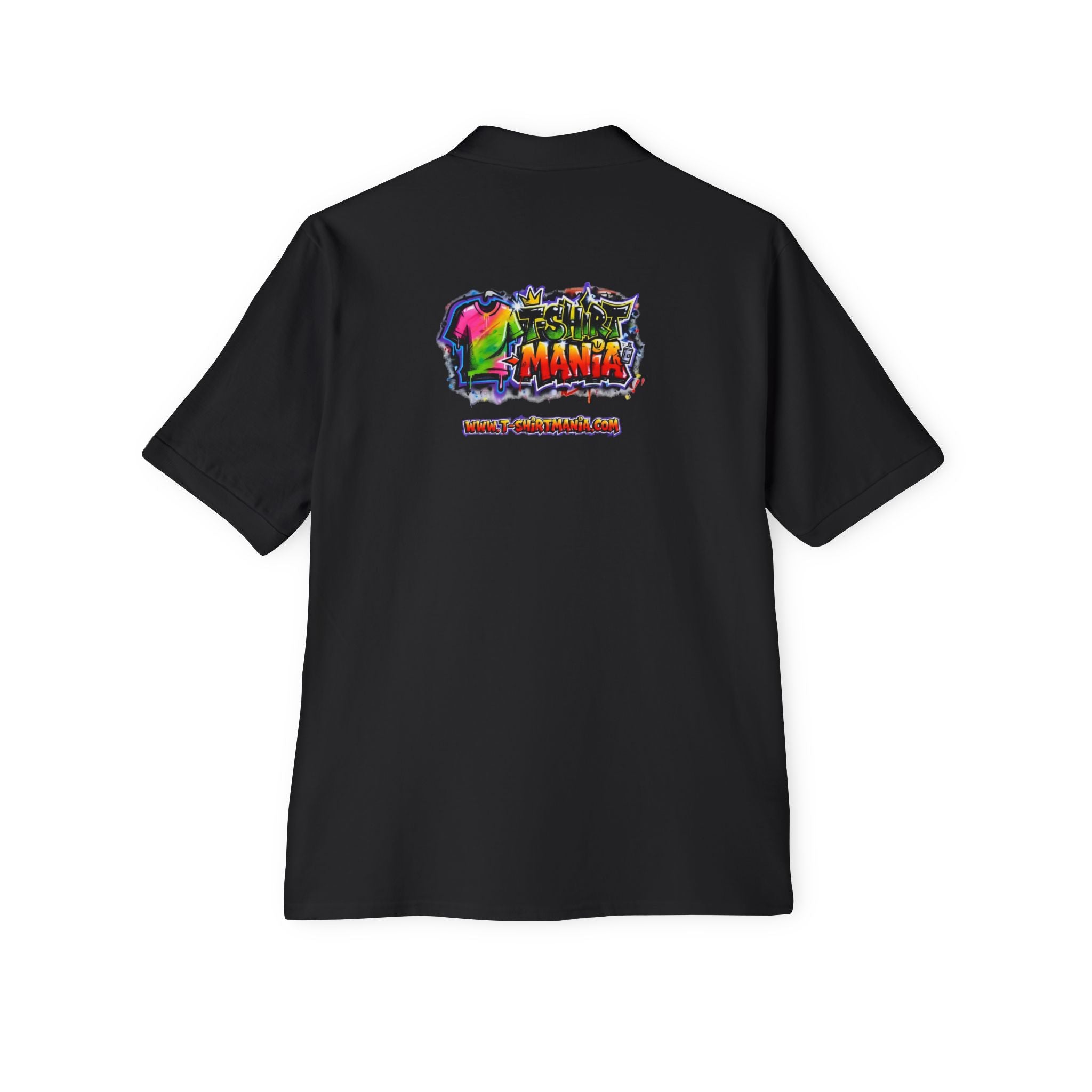 Men's Polo — Colorful Graffiti 'MANIA' Logo Performance Shirt