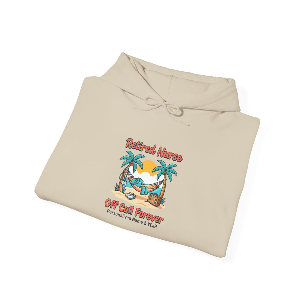 Retired Nurse Beach Hammock Hoodie | Retirement, Off Call Forever