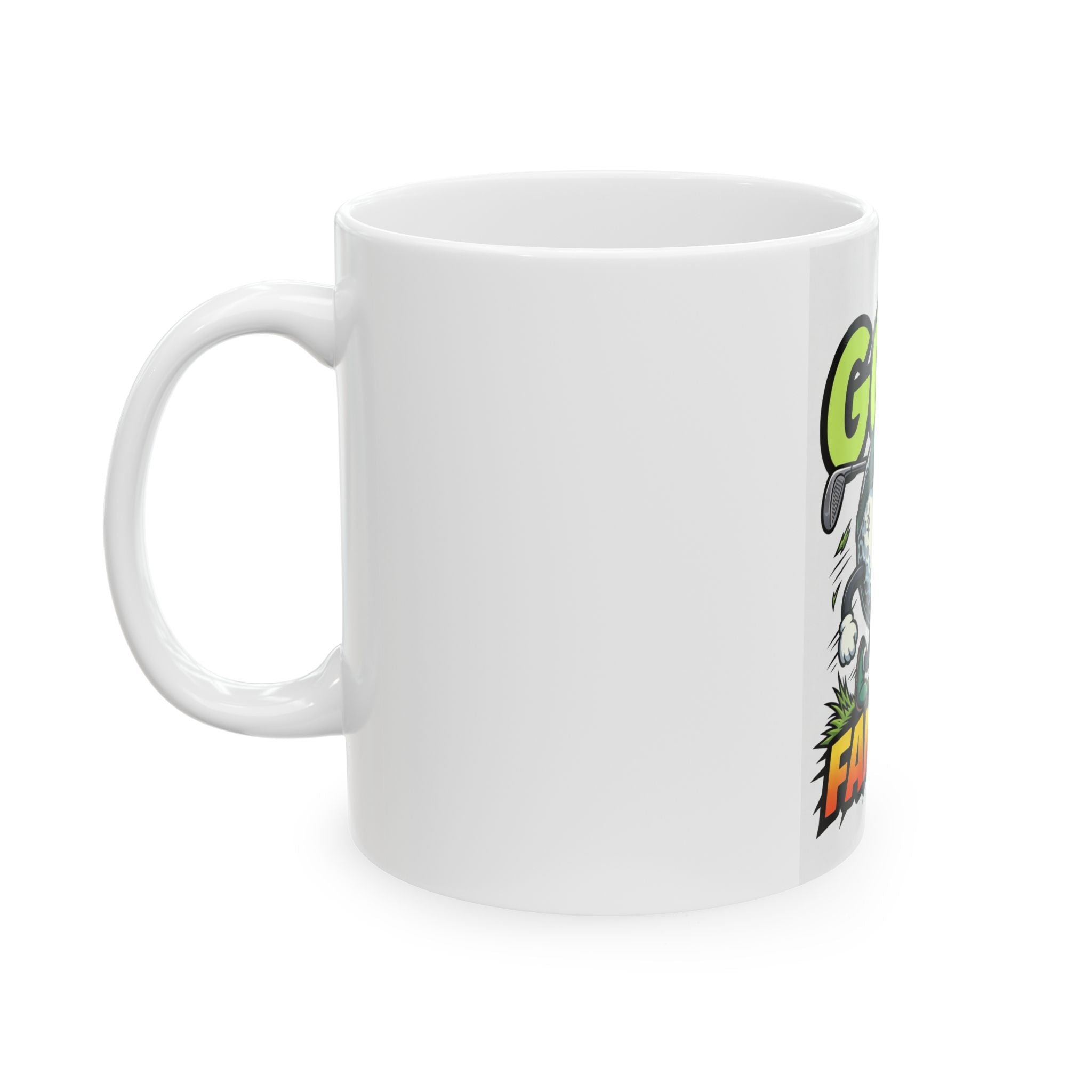Golf Fanatic cartoon golf ball Mug | Ceramic coffee mug 11oz 15oz