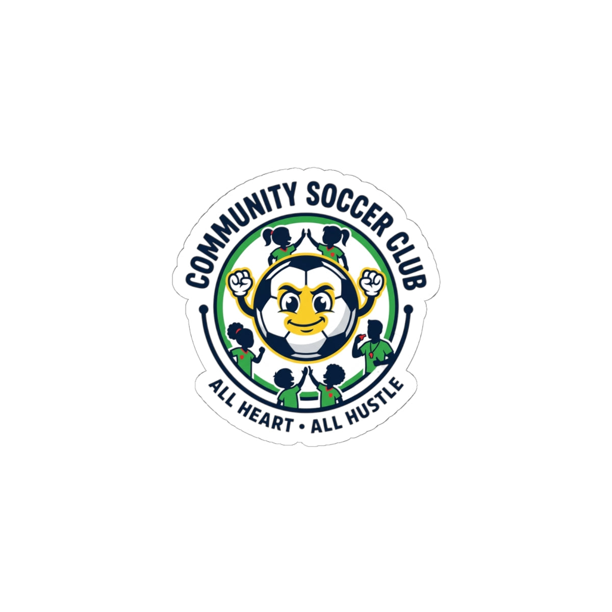 Community Soccer Club Kiss-Cut Stickers | soccer mom, youth league, sideline