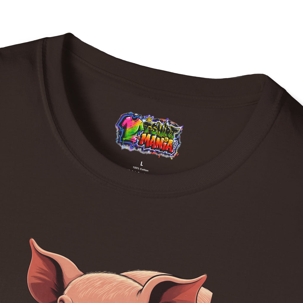 I'm Hangry! Pig Cartoon T-Shirt - Funny Foodie Animal Tee